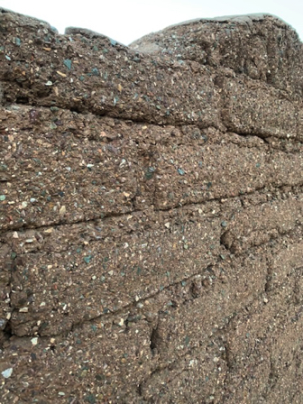 Oct 21 - Adobe wall 
at the Cave Creek Museum.